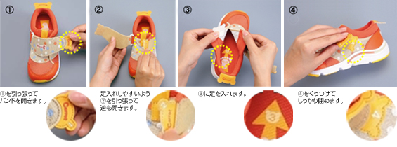 くつの履き方 イメージ