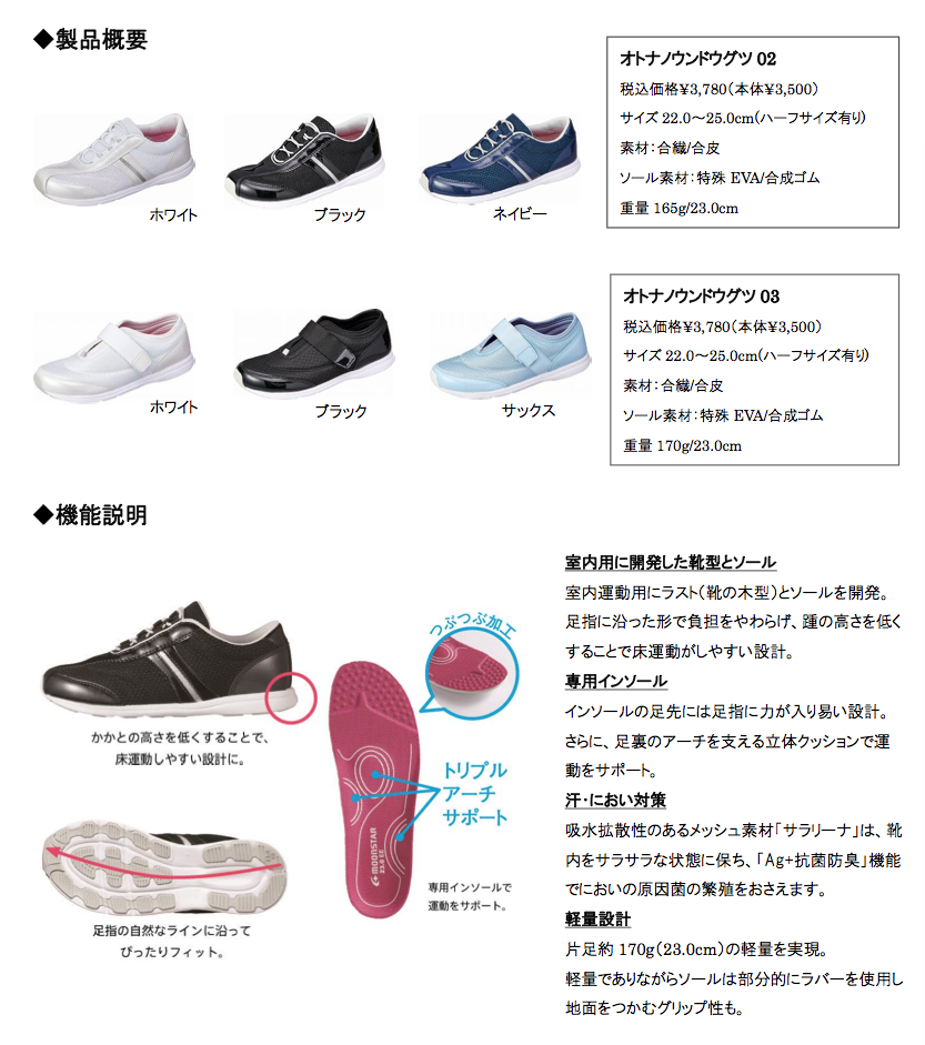 ムーンスターから室内運動履き 『オトナノウンドウグツ(大人の