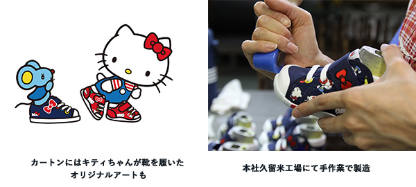 MOONSTAR×HELLO KITTY コラボレーション 国産子ども靴新登場