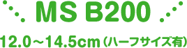 MS B200 12.0～14.5cm（ハーフサイズ有）