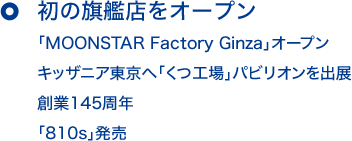 初の旗艦店をオープン「MOONSTAR Factory Ginza」オープン キッザニア東京へ「くつ工場」パビリオンを出展 創業145周年「810s」発売